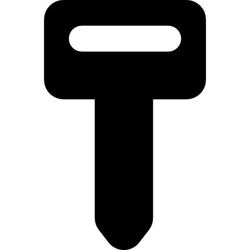 Key in vertical position for interface security symbol security symbol black icon