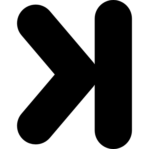 Navigate to end right arrow symbol with vertical bar navigate symbol button icon