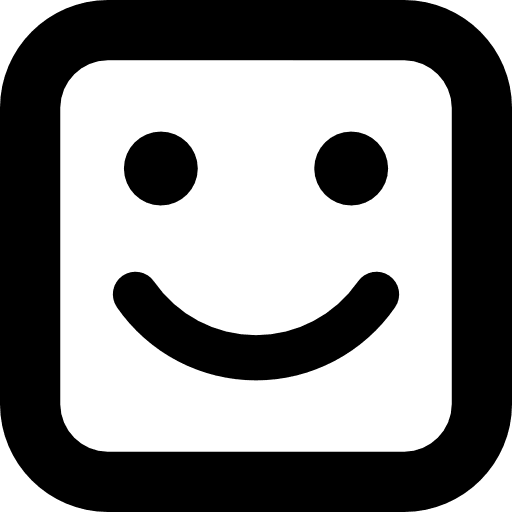 Smile square face symbol faces smiling icon
