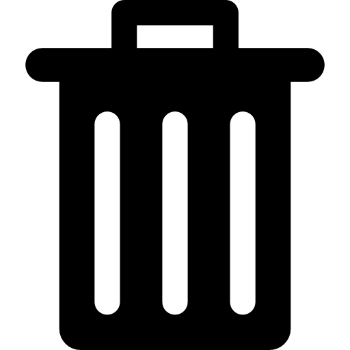 Trash can with cover from side view garbage covered container icon