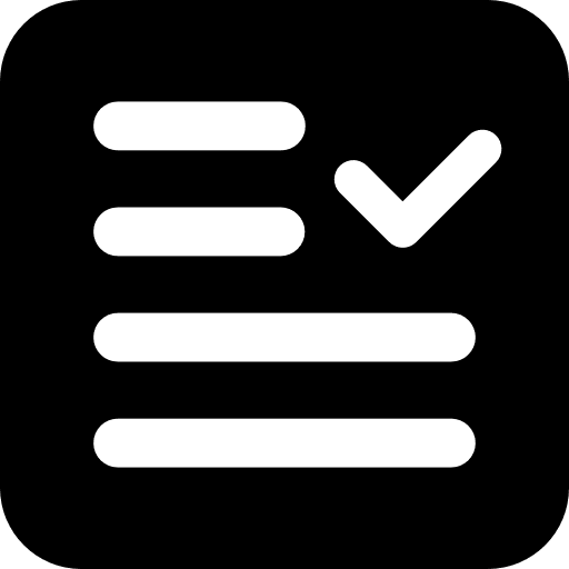 Check document interface square symbol symbol document rounded icon