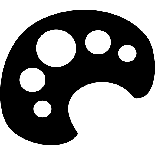 Color palette for painter art tool colours icon