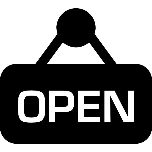 Open hanging signal shop sign open icon