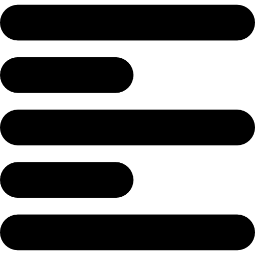 Paragraph left alignment symbol for interface symbol left text icon
