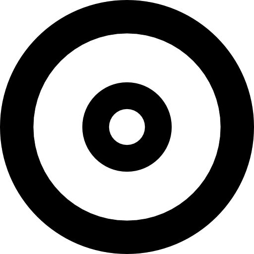 Disc outline of gross line tool data storage icon