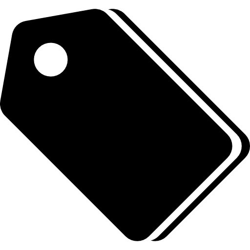 Label tool shape black icon