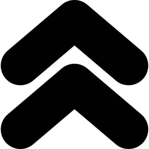 Up arrowheads sign double arrowheads icon