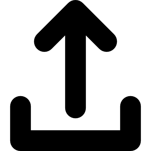 Upload sign arrow internet icon