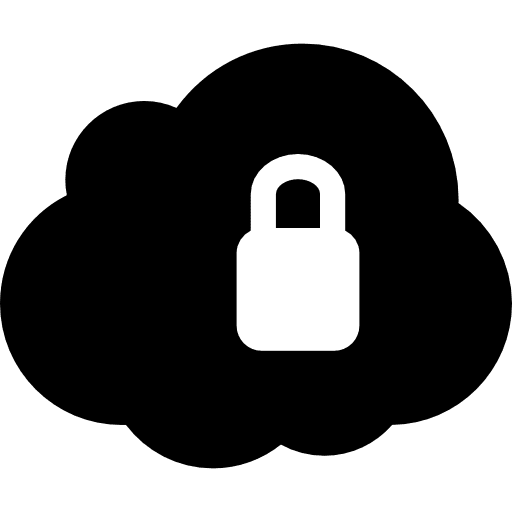 Cloud lock locked padlock security icon