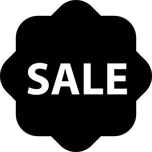 Sale labels signal commerce icon