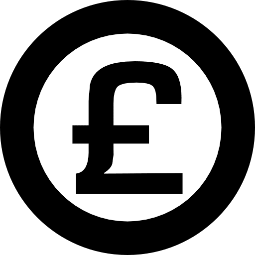 Pound coin sign value coin icon