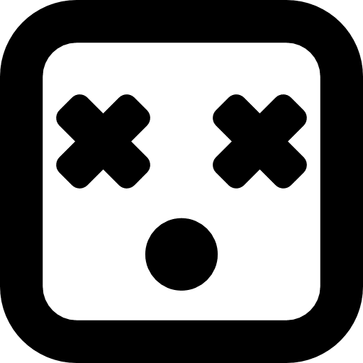 Blind square face square blind blinded icon