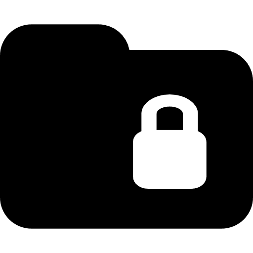 Lock a folder interface symbol padlock symbol closed icon