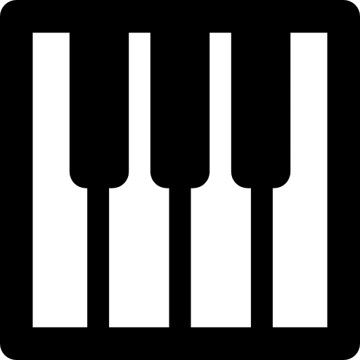 Piano square symbol interface piano symbol icon