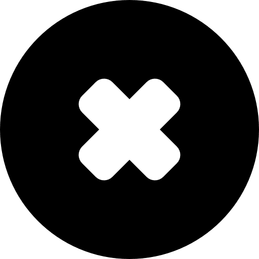 Cross delete or close circular button interface symbol delete buttons cross icon