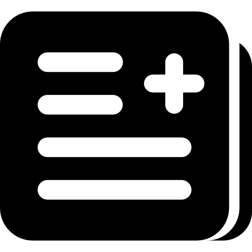 Documents plus symbol for interface with rounded square shape files interface documents icon