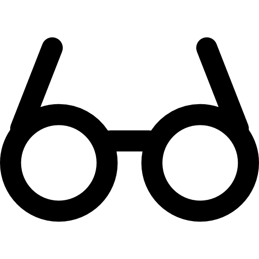 Eyeglasses of circular shape tool specs lenses icon