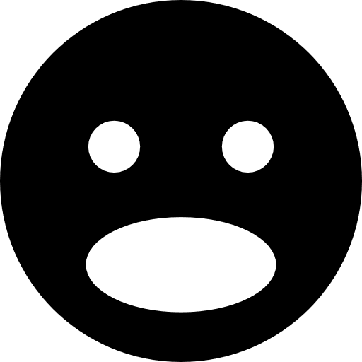 Surprised face interface emoticons circular icon