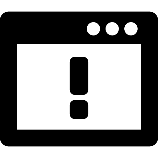 Warning page symbol webpage warning symbols icon