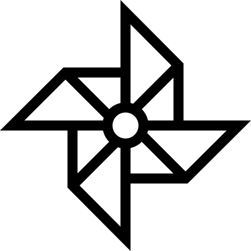 Paper windmill windmills windy origami icon