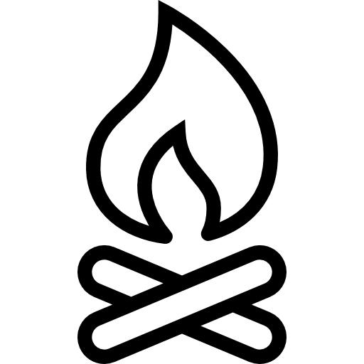 Bonfire firefighter fireplace fire icon