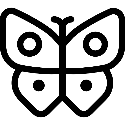 Butterfly with big wings insects butterflies animals icon