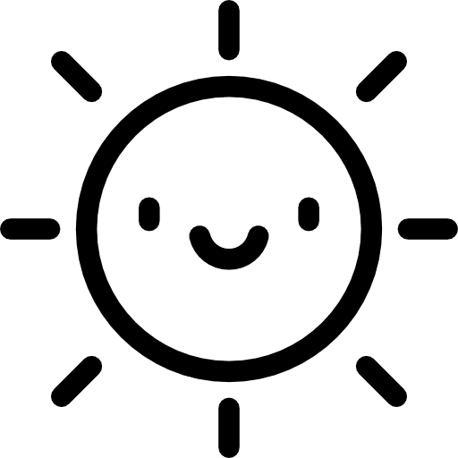 Happy sun sunbeam sunny happiness icon