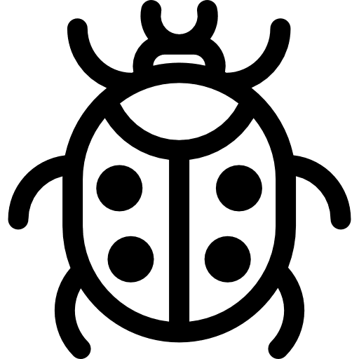 Ladybug with spots bug insects animals icon