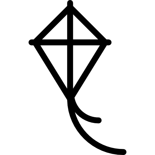 Flying kite fly hobby leisure icon