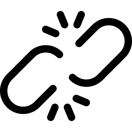 Broken link tool error connection icon
