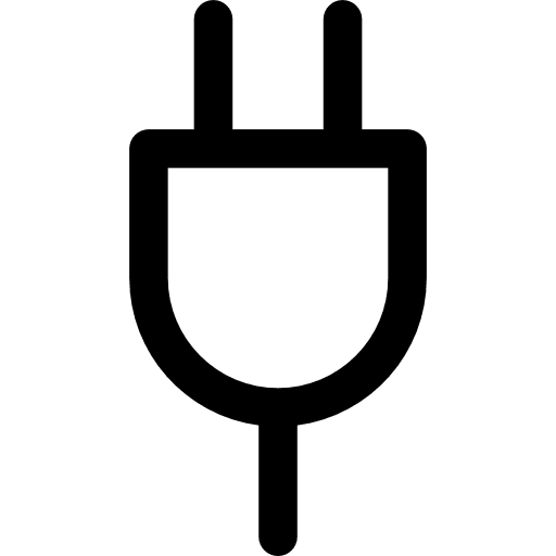 Power plugged charge charging icon