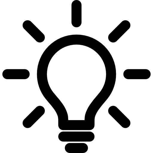 Idea light bulb electricity introduction icon
