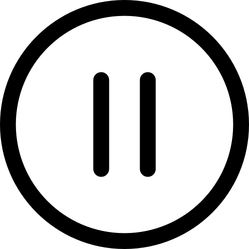 Pause circular button video player multimedia option circle icon
