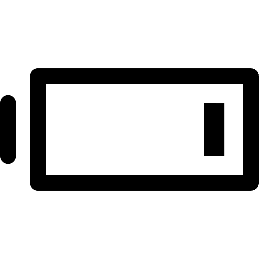 Low battery charge battery level battery status icon