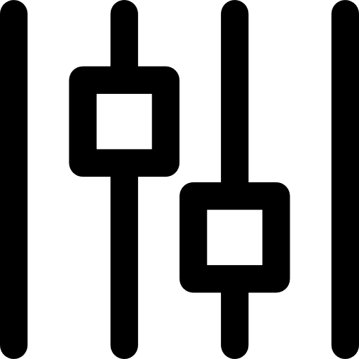 Settings bars interface levels icon