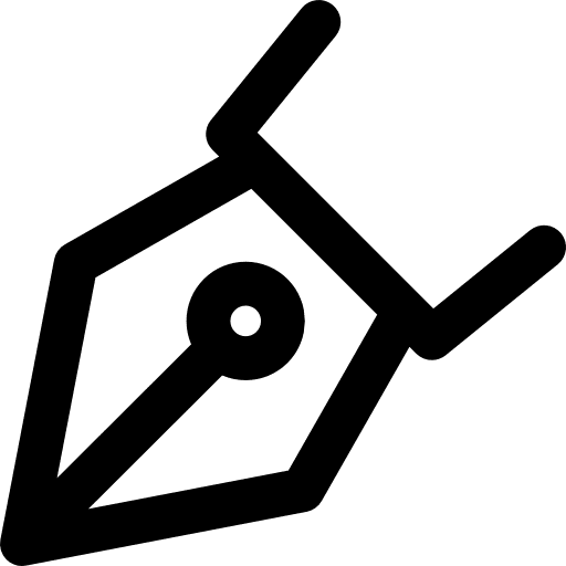 Pen tip writer tool writing icon