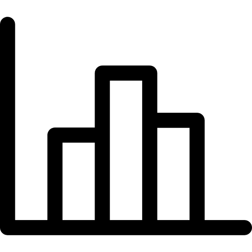 Statistics investment graph bars chart icon