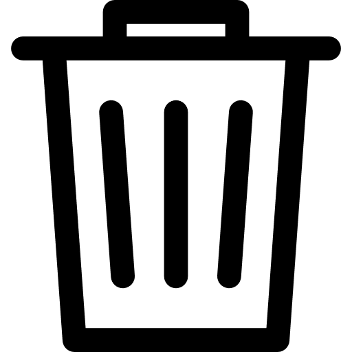 Trash garbage can bin icon