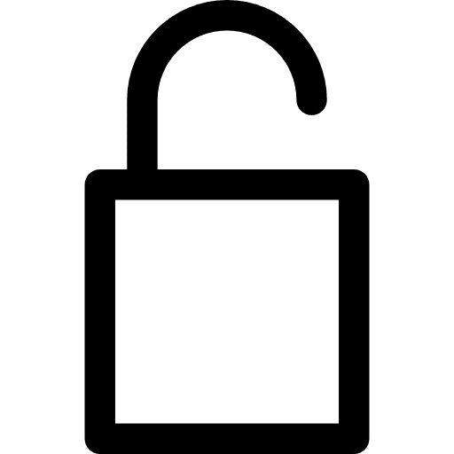 Unlock secure padlock privacy icon