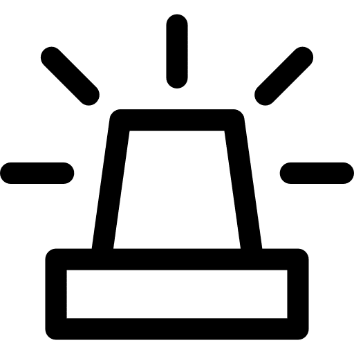 Alarm urgency light illumination icon