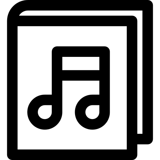 Ebook reading quaver musical note icon