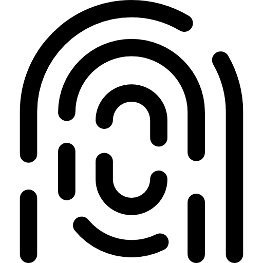 Fingerprint detective gestures finger icon