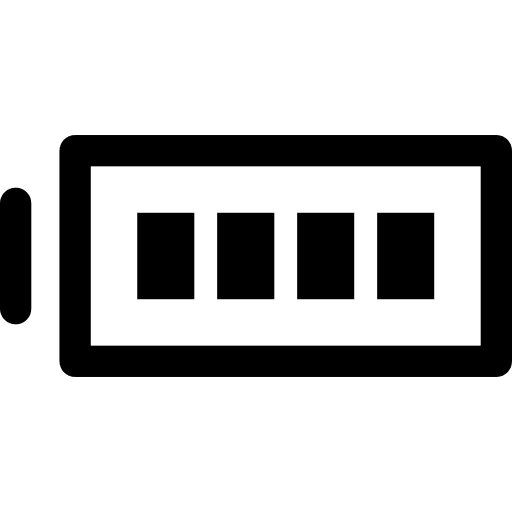 Full battery battery level charging status technology icon