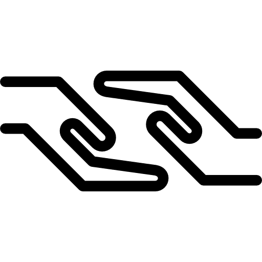 Help solidarity hands technical support icon