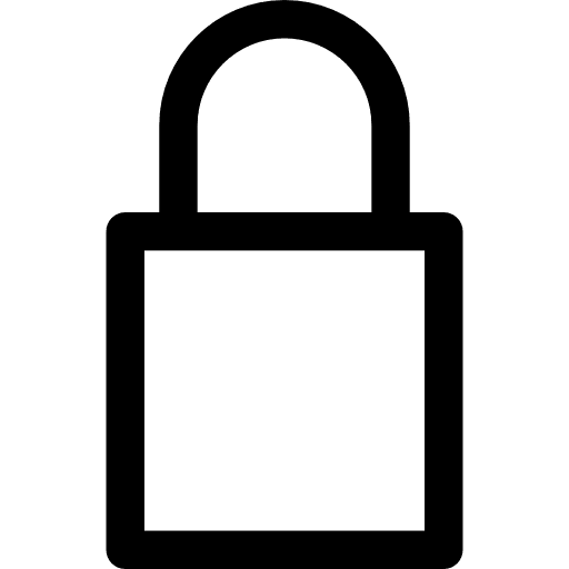 Locked private padlock tool icon