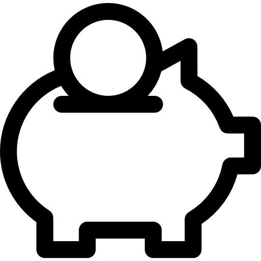 Savings banking coin piggy bank icon