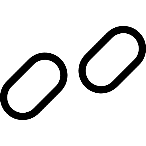 Unlinked link chain connection icon