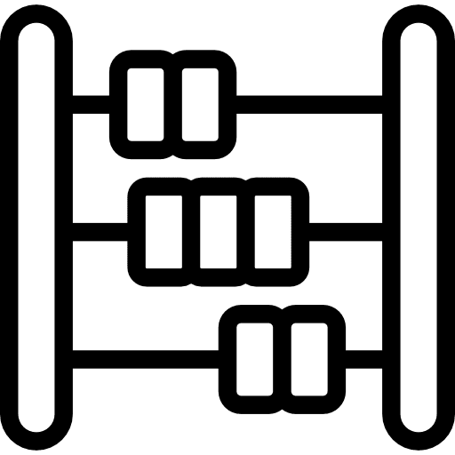 Abacus mathematics calculating toy icon
