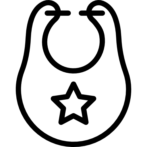 Bib children bib baby bib icon
