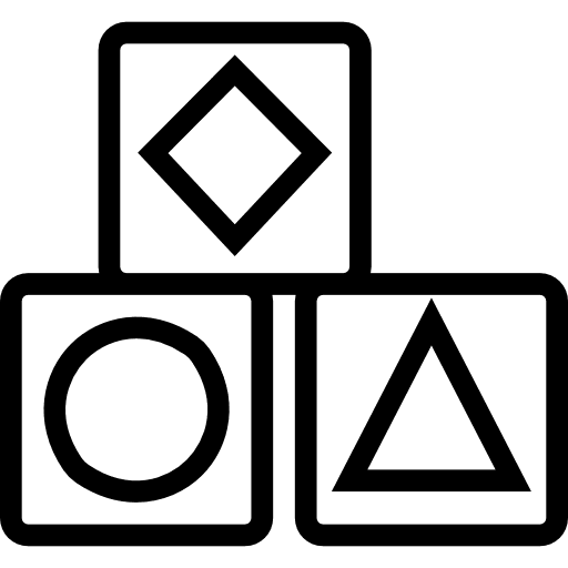 Cubes educational education toy icon